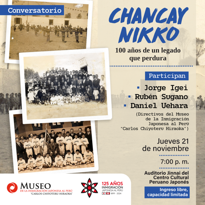 Conversatorio “Chancay Nikko: 100 años de un legado que perdura” será el 21