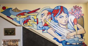 Centro Cultural Peruano Japonés: Inauguran mural hecho por Edwin Higuchi «Pésimo»