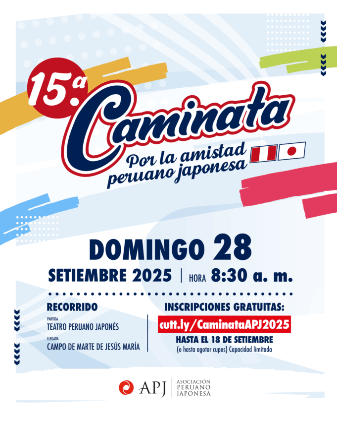15.ª Caminata por la Amistad Peruano Japonesa reunirá a la comunidad el 28 de setiembre