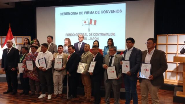 Fondo General de Contravalor Perú Japón suscriben convenios de Donación para la ejecución de proyectos