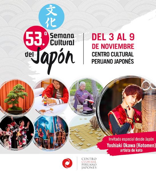 Con la participación del músico japonés Yoshiaki Okawa, del 3 al 9 de noviembre se realizará la 53.ª Semana Cultural del Japón